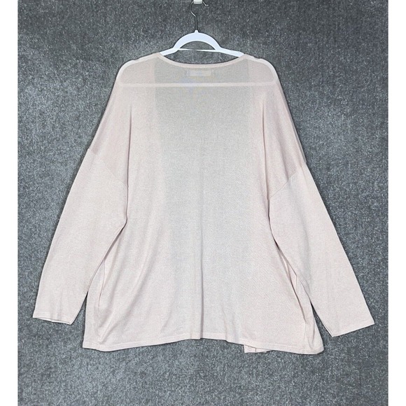 Vero Moda Drop‎ Shoulder Knit Open Front Cardigan Sweater Womens US Size 2X Pink - Picture 2 of 6